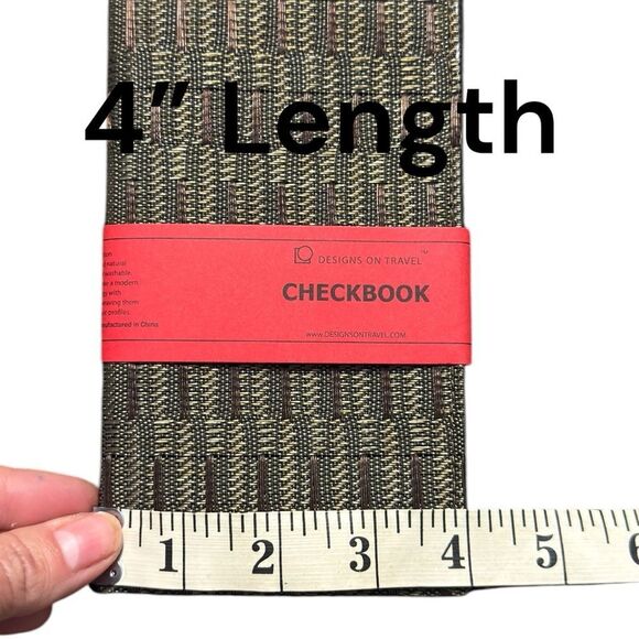 NWT Alan Stuart Brown and Black Checkbook Cover - Picture 7 of 8